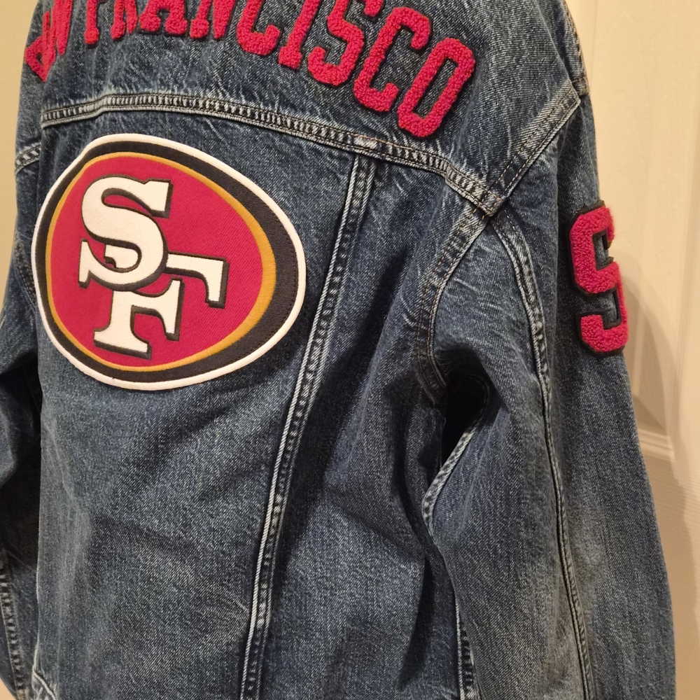 American Eagle Outfitters Denim NFL San Fransico 49er's Jacket - Picture 6 of 13